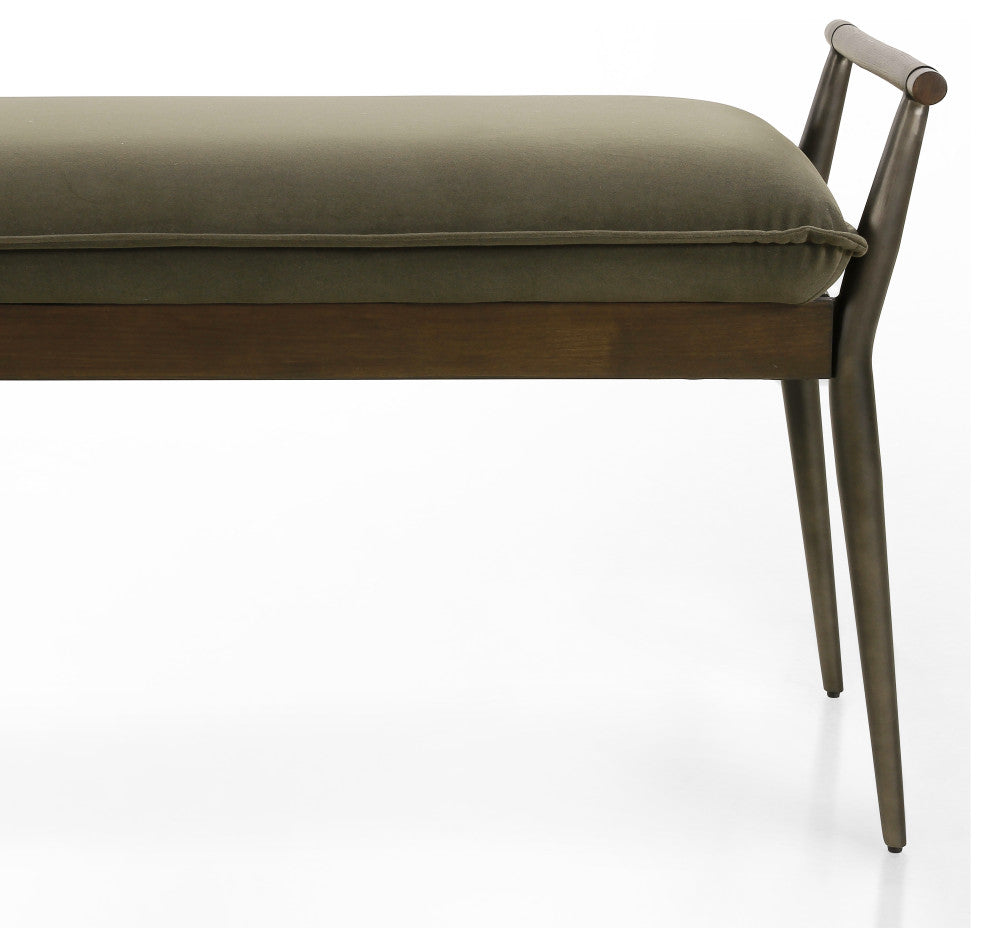 Charlotte Bench-Modern Velvet Loden