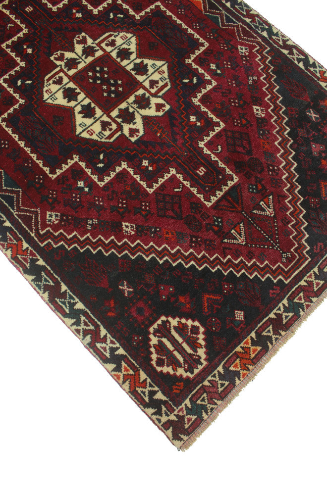 Fine Vintage Distressed Francie Red Rug