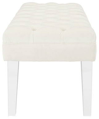 Valet Velvet Bench, Ivory