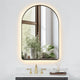 Starlit Domed Bathroom/Vanity LED Wall Mirror, Matte Black, 24"