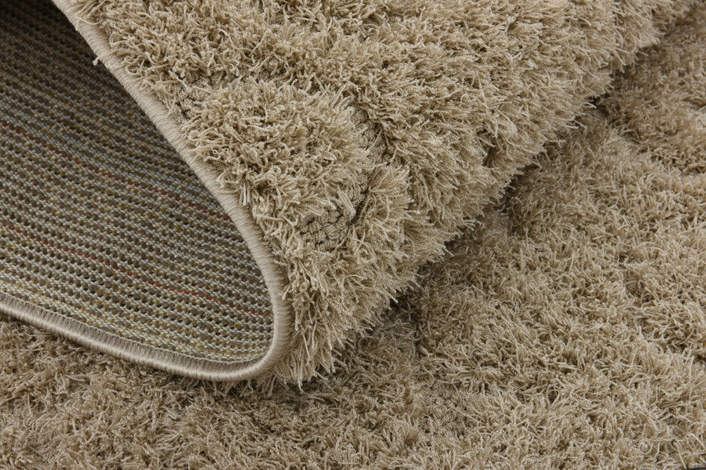 Unique Loom Beige Floral Shag2'x6'7 Runner Rug