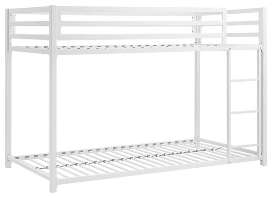 Lexicon Jovie Twin over Twin Metal Bunk Bed in White