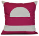 Lock, Geometric Print Pillow, Pink, 18"x18"