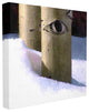 Snowy Aspen Tree Eye Painting Oversized Stretched Canvas Wall Art, 24"x24"