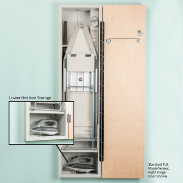 Universal Design Adjustable Swivel Electric Ironing Center, Flat White Door