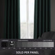 Faux Linen Darkening Curtain Single Panel, Focal Green, 50"x108"