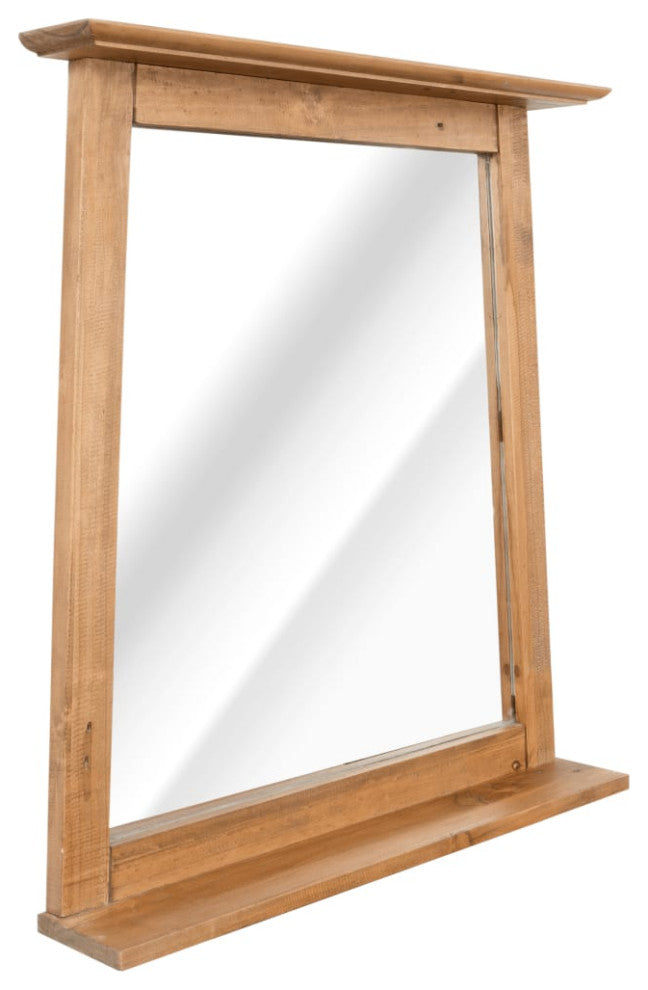 vidaXL Wall Mirror Vanity Mirror Bathroom Decorative Mirror Solid Pinewood