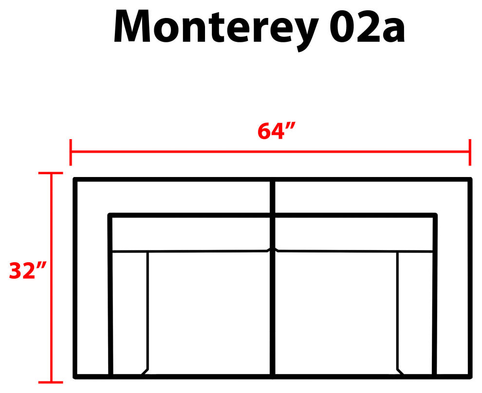 Monterey 2 Piece Outdoor Wicker Patio Furniture Set 02a