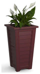 Mayne Lakeland 28" Coastal Polyethylene Resin Tall Planter in Cranberry Red