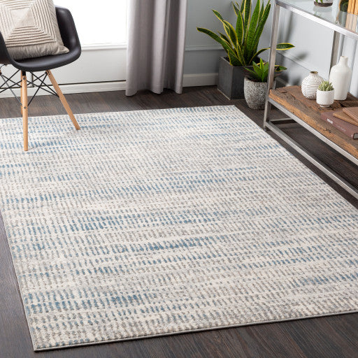 Surya Zermatt ZRT-2312 5'2"x7' Rug, Denim/Light Gray/Cream/Medium Gray