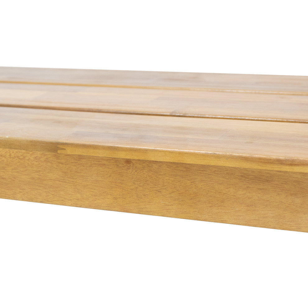Bagwell Appling Outdoor Acacia Wood Bench, Natural