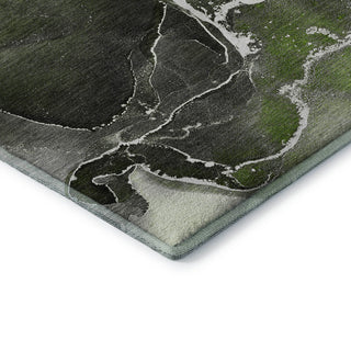 Premium Machine Washable Mayfield AMF503 Green 3' x 5' Rug