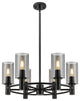 Innovations Crown Point 6 24" Chandelier Matte Black