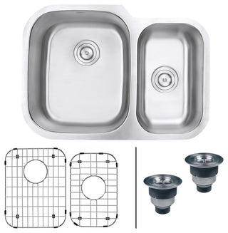 Ruvati RVM4500 Undermount Stainlesss Steel 29" Kitchen Sink Double Bowl