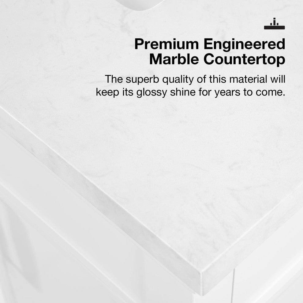 OVE Decors Salisbury Bathroom Vanity, White, 72 in
