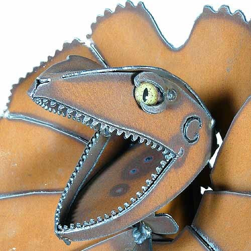 Frilled Neck Lizard Large Metal Sculpture