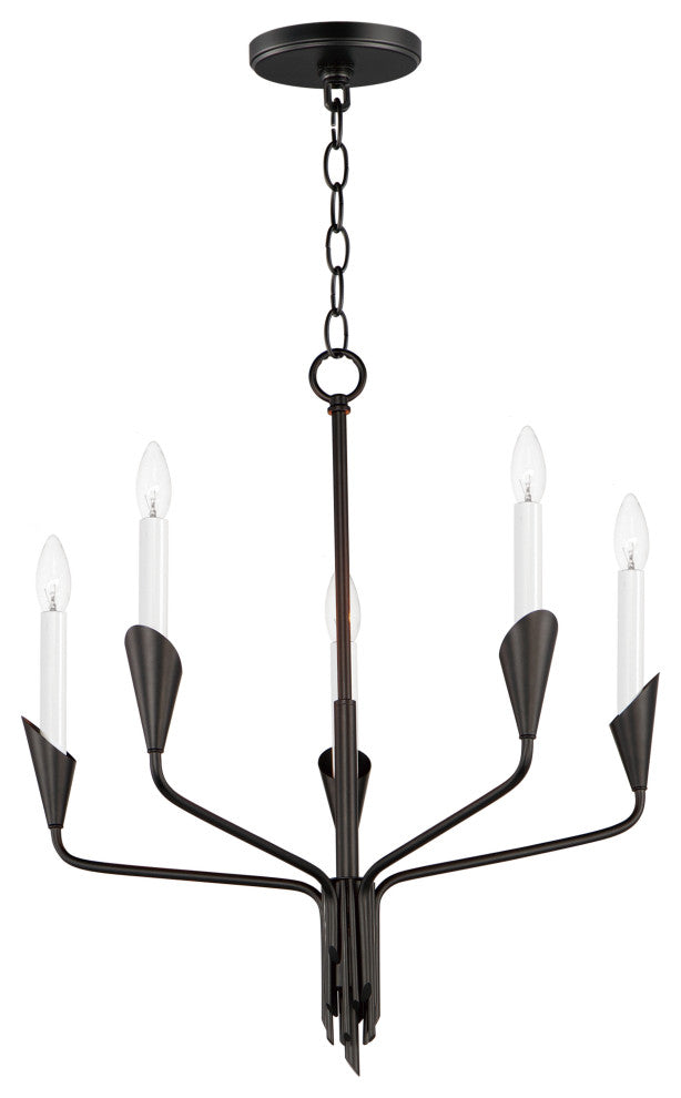Maxim Lighting Calyx 5-Light Chandelier, Black, 24345BK