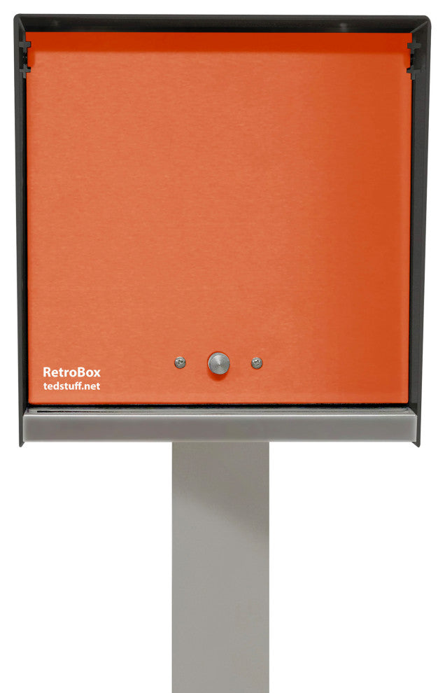 The RetroBox with Locking doors. Modern Pole Mounted Mailbox, Pole not included.