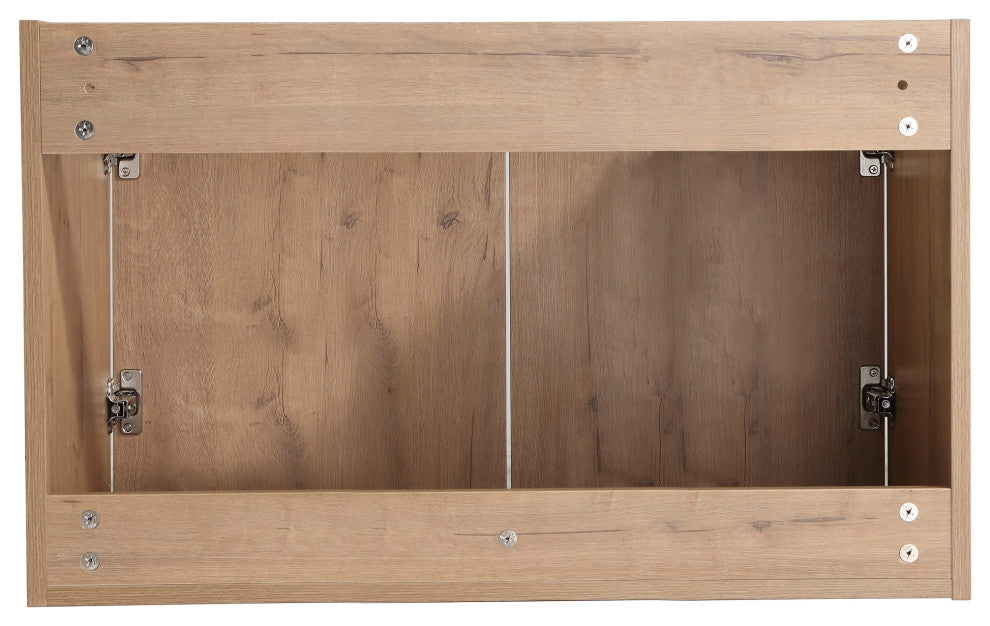 BNK 30" Bathroom Vanity with Resin Sink, Modern Design with Soft Close Doors, Imitative Oak
