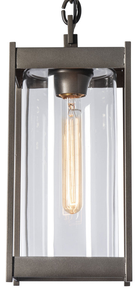 Cela Medium Outdoor Lantern Coastal Black Finish, Clear Glass