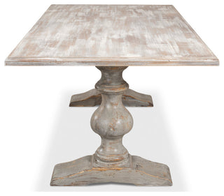Lionisio Rectangle Trestle Dining Table Brown Traditional