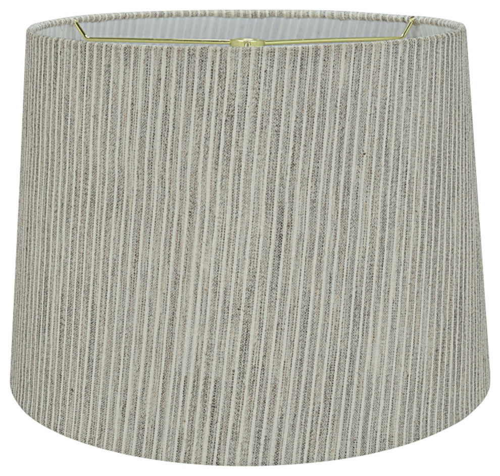 Aspen Creative 32952 Hardback Empire Spider Lamp Shade in Light Grey 12"x14"x10"