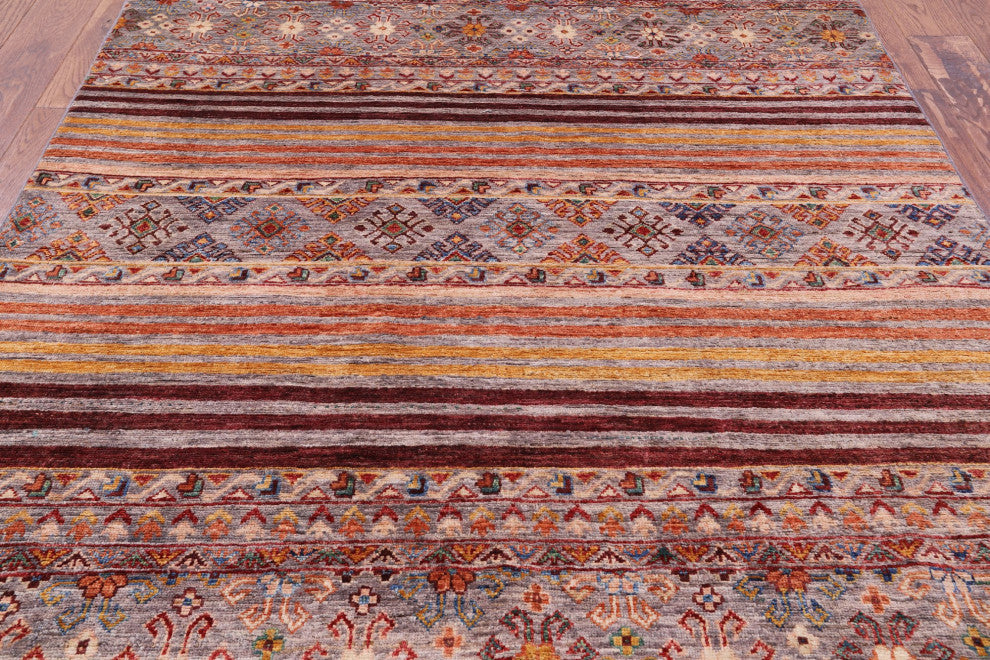 Khorjin Super Kazak Handmade Wool Rug 5' 0" X 6' 10" Q11284