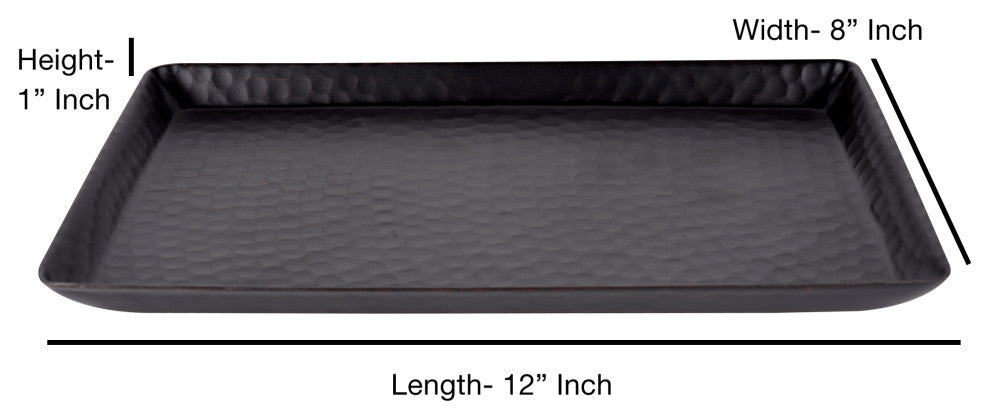 nu steel Hammered Vanity Tray, Oil Rubbed Bronze
