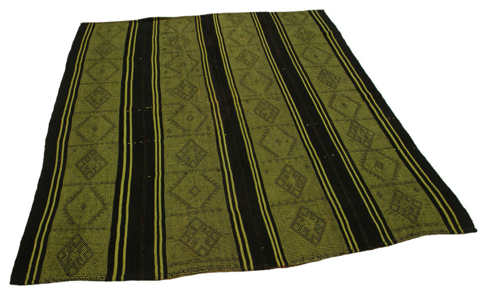 Rug N Carpet - Handmade Oriental 5' 7'' x 5' 11'' Contemporary Wool Kilim Rug