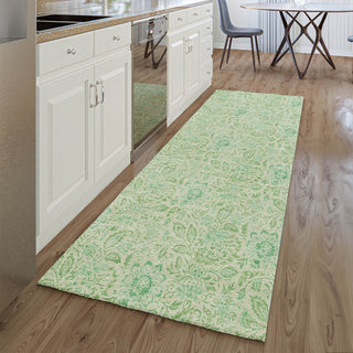 Premium Machine Washable Mayfield AMF660 Sage 2'3" x 7'6" Runner Rug