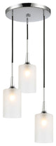 Woodbridge Lighting Chelsea 3-Light Opal Glass Cluster Pendant in Chrome