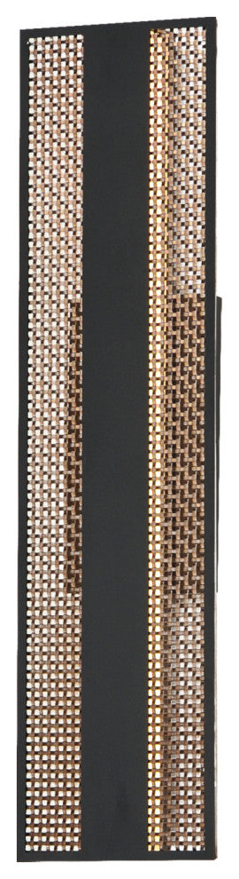 ET2 E30292 Interlace 2 Light 24" Tall LED Outdoor Wall Sconce - Black / Aged