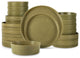Stone by Mercer Project Modan Stoneware 24 Piece Dinnerware Set, Green