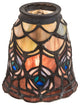 4W Tiffany Peacock Feather Fan Light Shade
