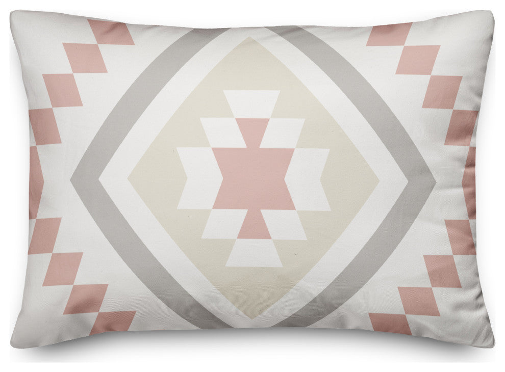 Blush Southwest Pattern 14x20 Spun Poly Pillow