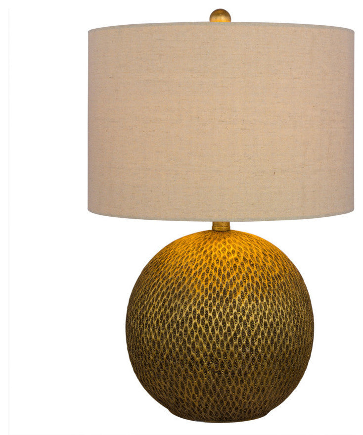 Fangio Lighting's 23.5" Resin Table Lamp, Gold Finish