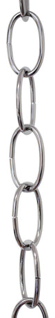 RCH Hardware Steel Standard Link Chandelier Chain, 3', Polished Chrome, U38