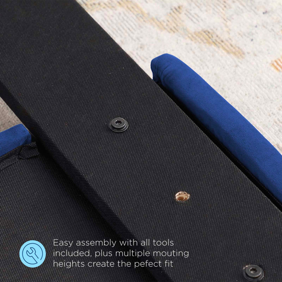 Tufted Headboard, Full Queen Size, Velvet, Blue Navy, Modern Contemporary