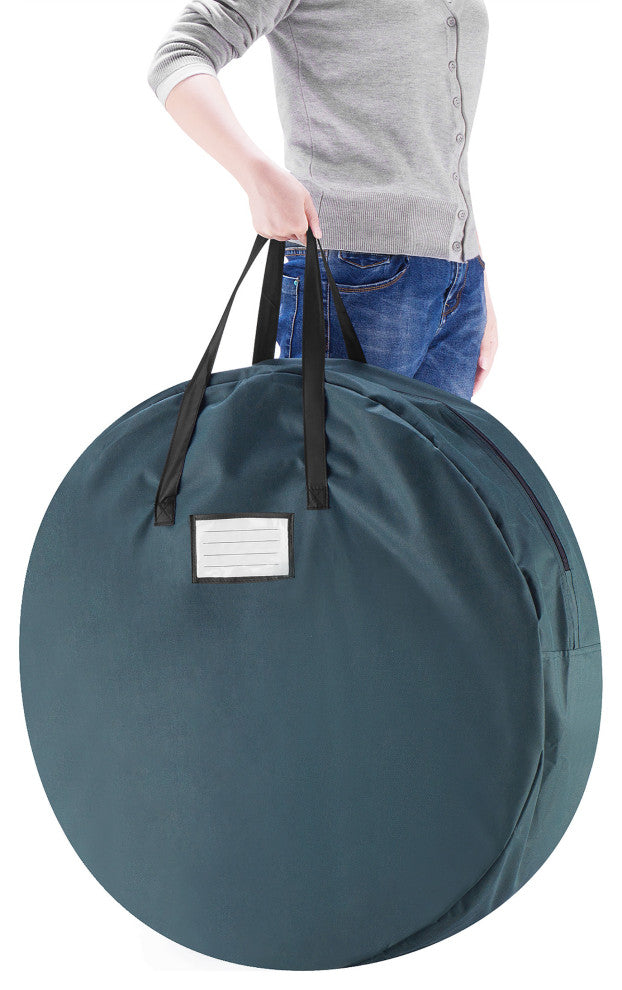 Wreath Storage Bag- 36" Round Protect Holiday, Easter, Fall, Artificial Wreaths