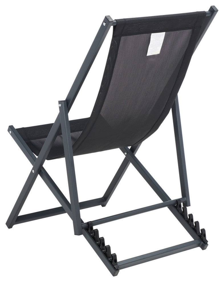 Safavieh Outdoor Breslin Set of 2 Sling Chairs Black