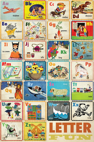 "Letter Fun" Painting Print on Canvas by Curtis