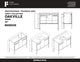 Oakville Bath Vanity, Ceramic Sink, Black Coal Oak, 42 Inch, Black Hardware
