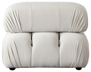 Paloma Armless Chair in Light Cream Velvet