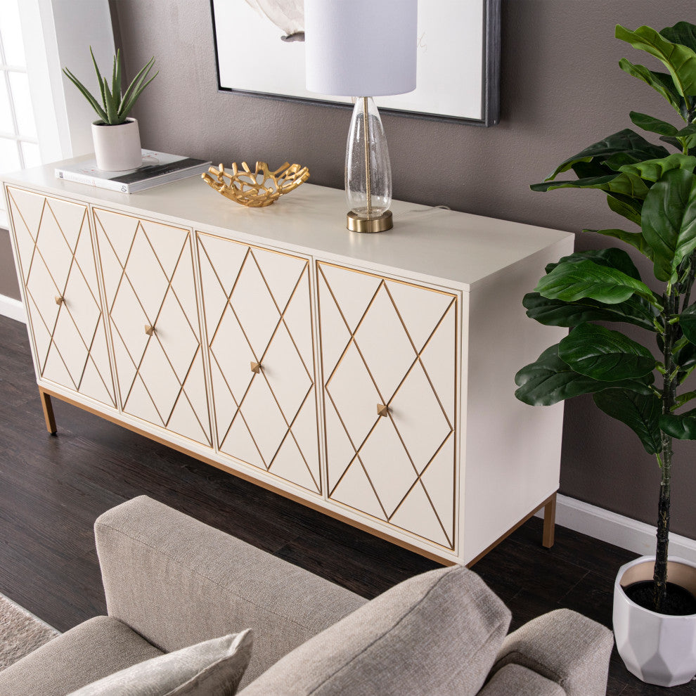 Crewe board Cabinet w/ Storage - Cream