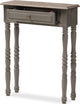 Noemie Country Cottage Farmhouse Brown 1-Drawer Console Table