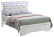 Verona LED Panel Bedframe, White, King
