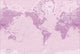 Rose World Map Wall Mural, Peel and Stick, 8-Panel, 166"x112"