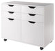 Halifax 2 Section Mobile Storage Cabinet, White