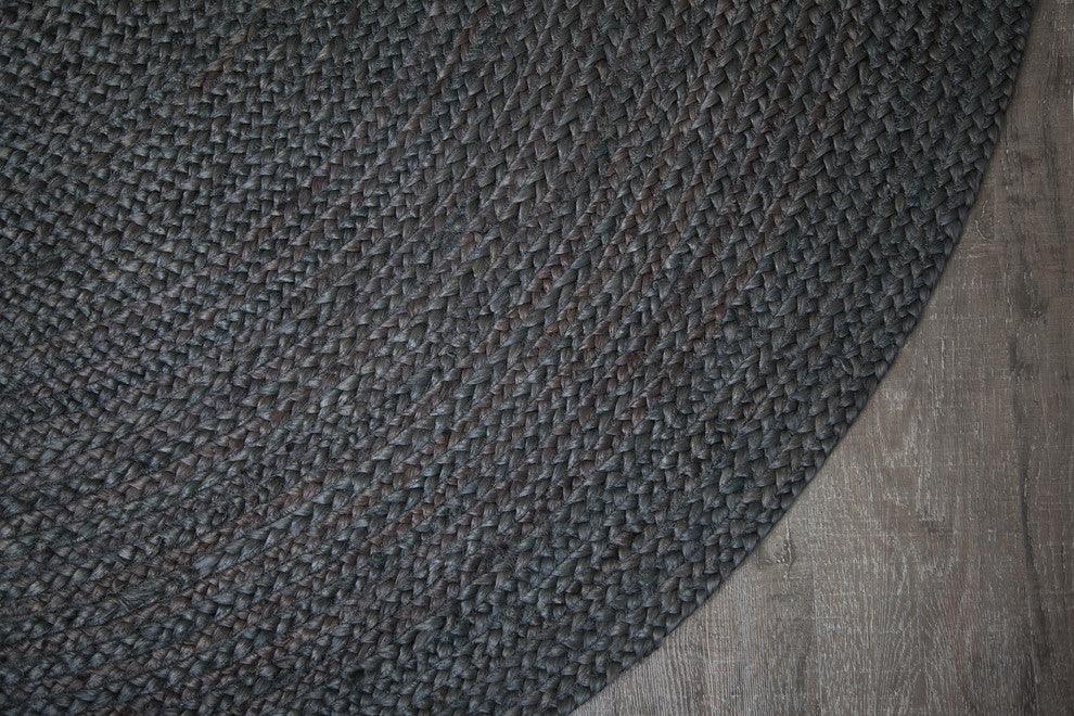 Kerala Jute Area Rug, Gray, 6' Round