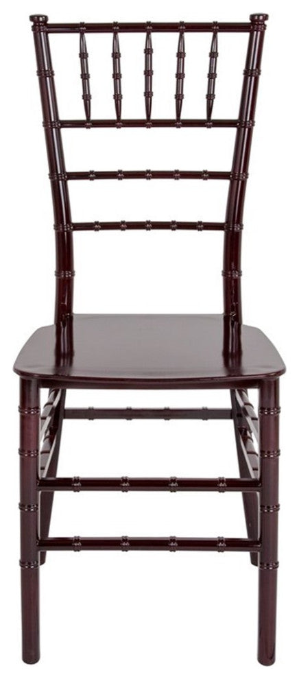 Hercules Series Mahogany Resin Stacking Chiavari Chair